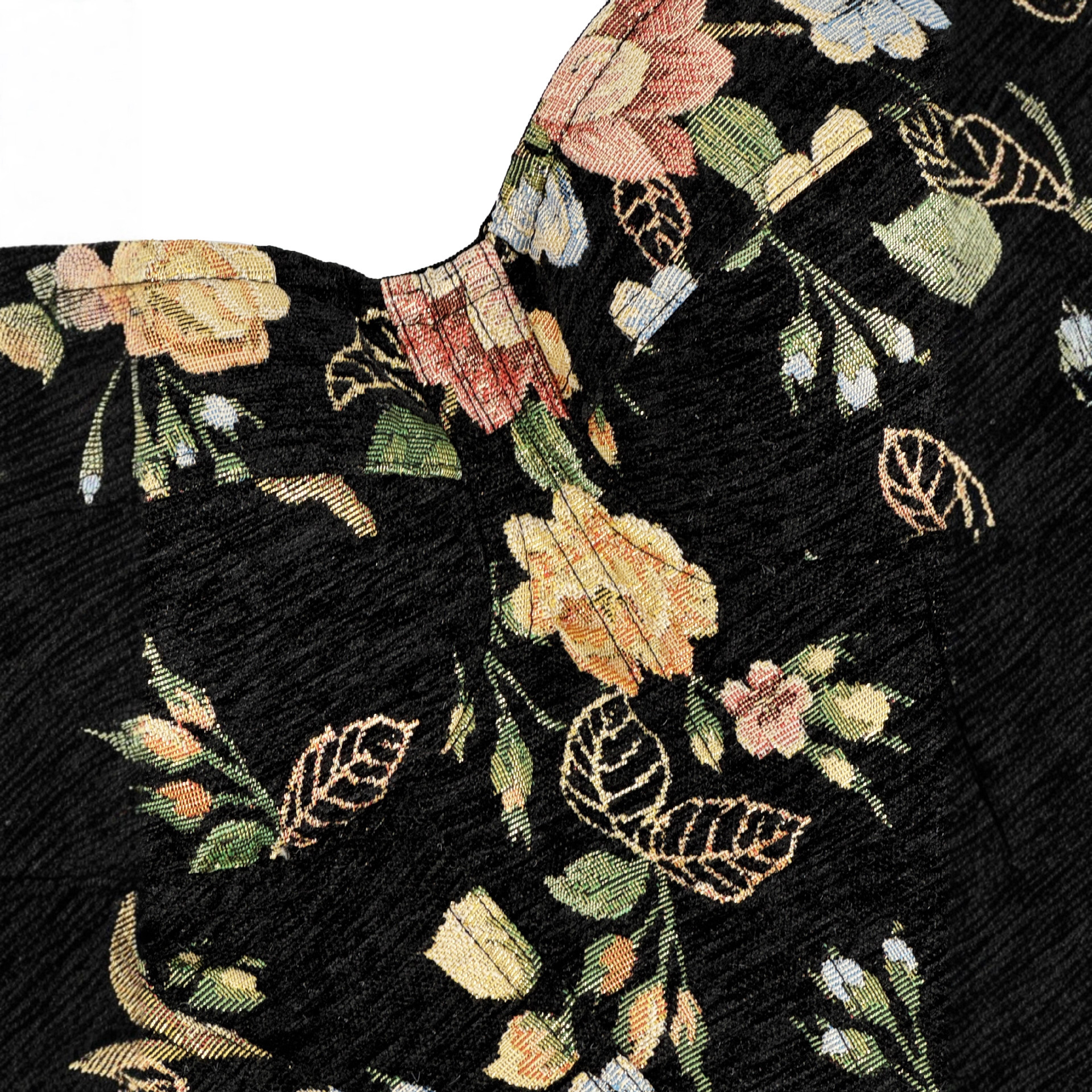 Retro Floral Tapestry Corset Bustier Top - Chest Support Body Shapewear